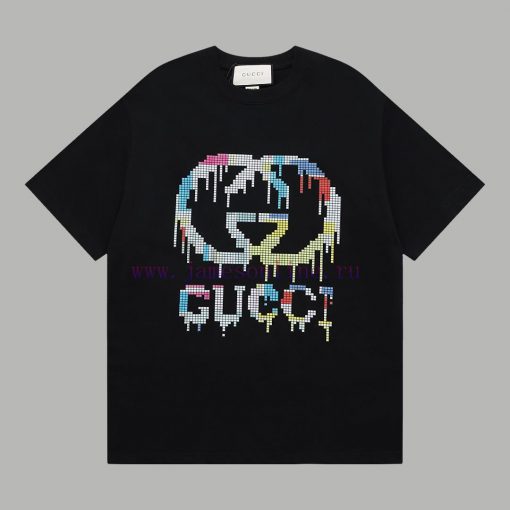 Top Differentiated CurrencyStyle Gucci GUCCI Multi Color Dissolved Ice Cream Short SleeveColor q6cwo0o0