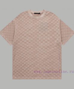 Top Differentiated CurrencyStyle Louis Vuitton LV Full Printed Jacquard Mosaic Short Sleeved Sh like1lgv