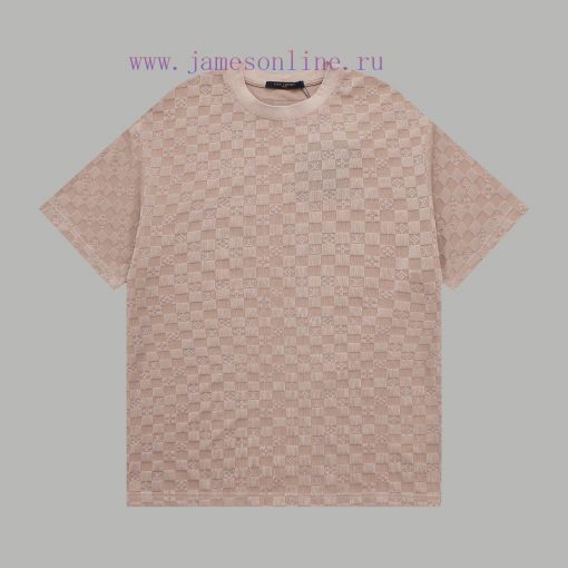Top Differentiated CurrencyStyle Louis Vuitton LV Full Printed Jacquard Mosaic Short Sleeved Sh like1lgv - Image 2