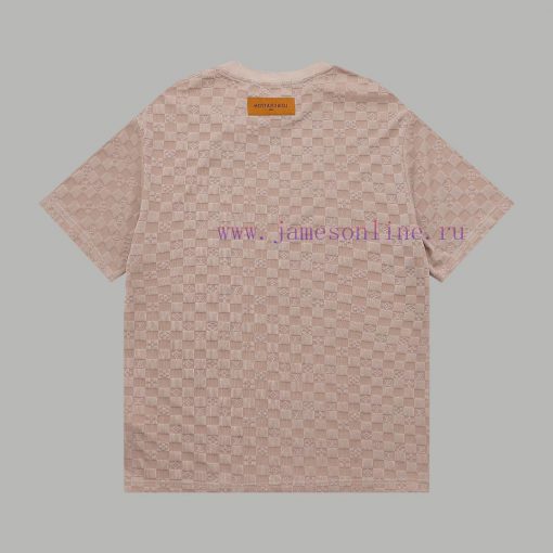 Top Differentiated CurrencyStyle Louis Vuitton LV Full Printed Jacquard Mosaic Short Sleeved Sh like1lgv - Image 3
