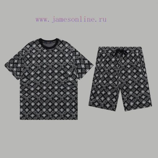 Top Differentiated CurrencyStyle Louis Vuitton LV Full Printed Jacquard Shorts SetColor Picture 0lriy1rj - Image 11