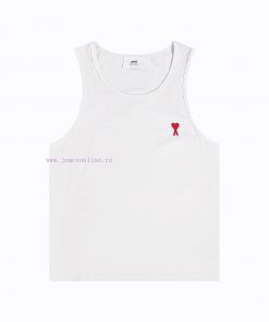 2025Ami Spring/Summer Tank TopStyle Number 116 Three Color￥Ami Little Love Embroidered Tank Top mh75kgpy