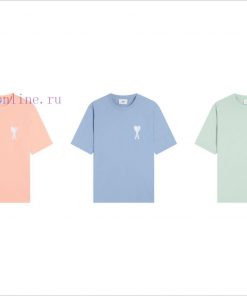 2025Ami Spring/Summer T-shirtStyle 117 Ami Large Flat Embroidered White Love Short Sleeved T-sh rrne6vpv