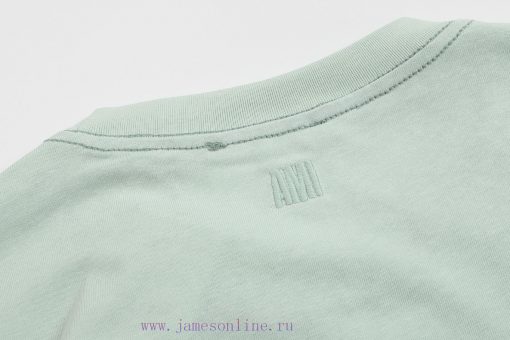 2025Ami Spring/Summer T-shirtStyle 117 Ami Large Flat Embroidered White Love Short Sleeved T-sh u44dd2do - Image 7