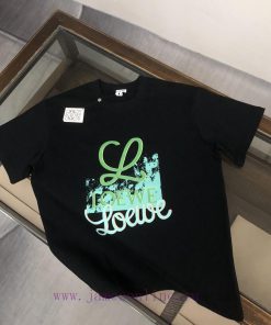 LOEWE's New Summer Round Neck Short Sleeved T-shirt Is Made Of High-end Pure Cotton Fabric With asw0v0cu