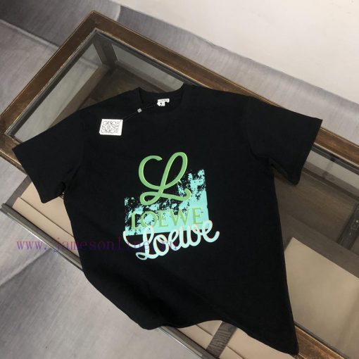 LOEWE's New Summer Round Neck Short Sleeved T-shirt Is Made Of High-end Pure Cotton Fabric With asw0v0cu - Image 2