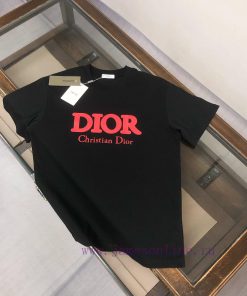 DIOR 25SS Summer New Round Neck Short Sleeve T-shirt 270g Heavy Duty High End Pure Cotton Fabri 846frujl