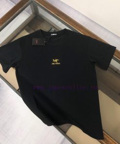 ARCTERYX Summer New Round Neck Short Sleeve T-shirt 270g Heavy Duty High End Pure Cotton Fabric ugj8cevn