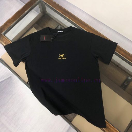 ARCTERYX Summer New Round Neck Short Sleeve T-shirt 270g Heavy Duty High End Pure Cotton Fabric ugj8cevn