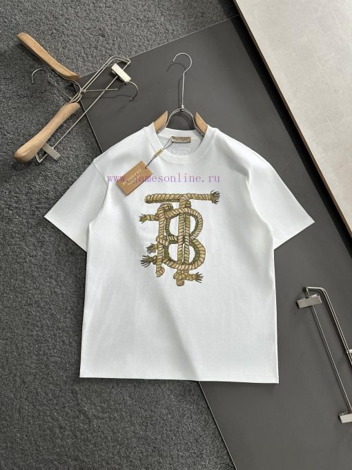 Burberry 2025SS Spring/Summer Round Neck Fashion Short Sleeve T-shirt Synchronized With The Off f13rg7uh - Image 2