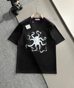 Loewe/Loewe 2025 Spring/Summer New Product Launch: Silk Cotton Round Neck Short Sleeved T-shirt pjpfoow7