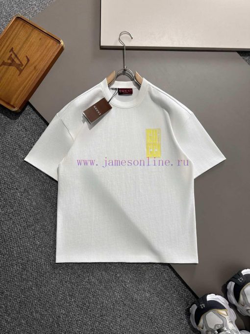GUC Logo Color Printed Men's Silhouette Short Sleeved T-shirt2025 Spring/Summer CollectionCusto pydl19q5