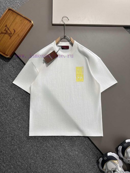 GUC Logo Color Printed Men's Silhouette Short Sleeved T-shirt2025 Spring/Summer CollectionCusto pydl19q5 - Image 2