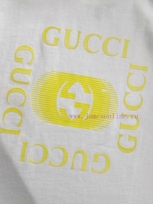GUC Logo Color Printed Men's Silhouette Short Sleeved T-shirt2025 Spring/Summer CollectionCusto pydl19q5 - Image 6