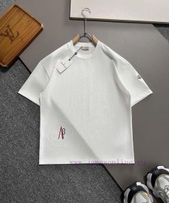 MON 2025ss New Zhangzai Printed Short Sleeved T-shirtThe Iconic Letter Pattern Is A Design Colo 3o9b7t2a