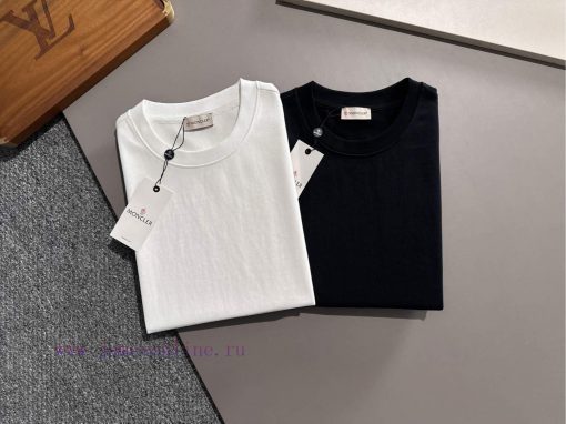 MON 2025ss New Zhangzai Printed Short Sleeved T-shirtThe Iconic Letter Pattern Is A Design Colo 3o9b7t2a - Image 3