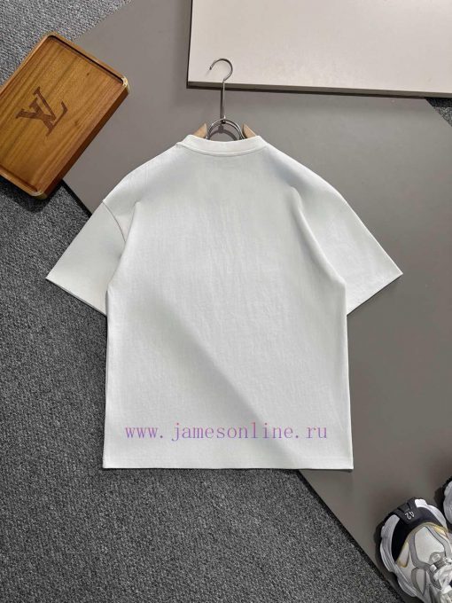 MON 2025ss New Zhangzai Printed Short Sleeved T-shirtThe Iconic Letter Pattern Is A Design Colo 3o9b7t2a - Image 8