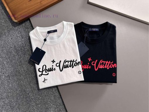 LV2025SS Spring/Summer Round Neck Fashion Short Sleeve T-shirt Synchronized With The Official W 5awc5hy4 - Image 3
