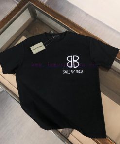 BALENCIAGA 2025 New Short Sleeved T-shirt Launched With Iconic Printed Letters On The Front And kibkhz6a