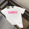 BALENCIAGA Couple's Short Sleeved T-shirt From Balenciaga~Top Grade Silicone Letter Print Desig 8ih2lw2f