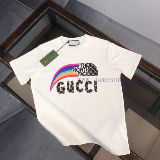 GUCCI's New Summer Round Neck Short Sleeved T-shirt Is Made Of High-end Pure Cotton Fabric With 1j0b6vyg