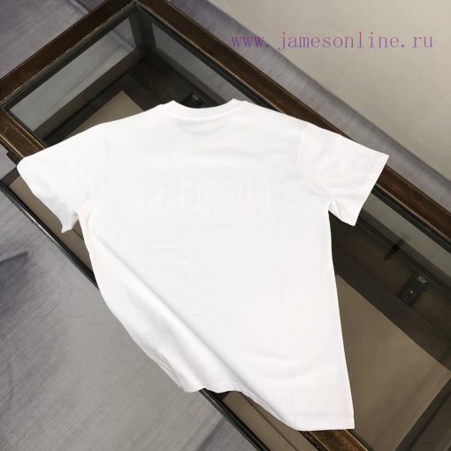 BALENCIAGA Couple's Short Sleeved T-shirt From Balenciaga~Top Grade Silicone Letter Print Desig 8ih2lw2f - Image 9