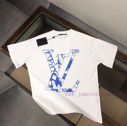 LV's New Summer Round Neck Short Sleeved T-shirt Is Made Of High-end Pure Cotton Fabric With A odg2foii - Image 2