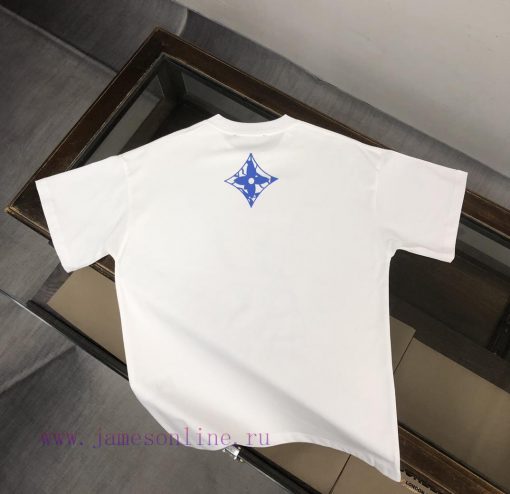 LV's New Summer Round Neck Short Sleeved T-shirt Is Made Of High-end Pure Cotton Fabric With A odg2foii - Image 3