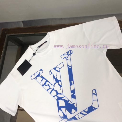 LV's New Summer Round Neck Short Sleeved T-shirt Is Made Of High-end Pure Cotton Fabric With A odg2foii - Image 5