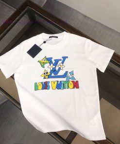 LV Summer New Round Neck Short Sleeve T-shirt 270g Heavy Duty High End Pure Cotton Fabric With ng5zm2iv