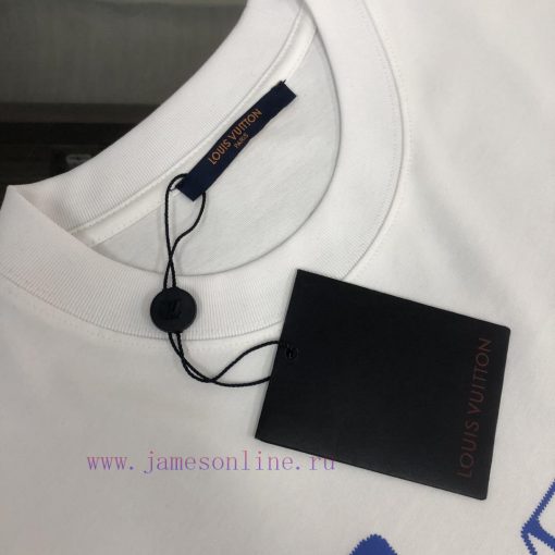 LV's New Summer Round Neck Short Sleeved T-shirt Is Made Of High-end Pure Cotton Fabric With A odg2foii - Image 6