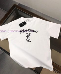 YSL's New Summer Round Neck Short Sleeved T-shirt Is Made Of High-end Pure Cotton Fabric With A 07py9rw1
