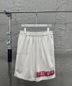 High Quality Balenciaga/Balenciaga Logo Tape Letter ShortsCustomized Pure Cotton Fabric Weighin wvnc2o61