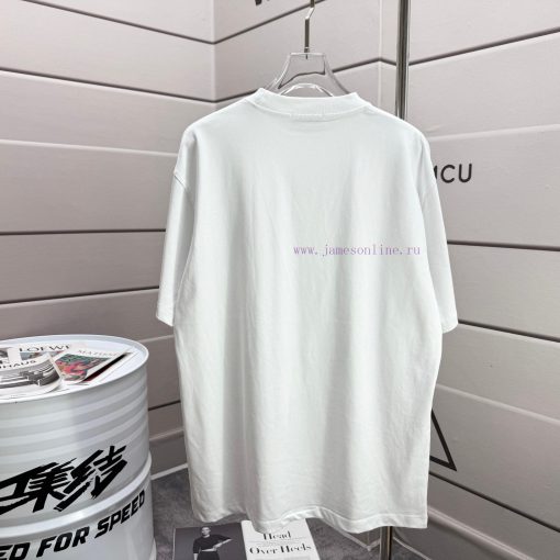 # MONCL * Mask Mouth*2025 Spring/Summer New Short Sleeved T-shirtHeavy Duty Pure Cotton Letter io4w8k8r - Image 3