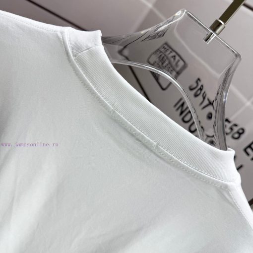 # MONCL * Mask Mouth*2025 Spring/Summer New Short Sleeved T-shirtHeavy Duty Pure Cotton Letter io4w8k8r - Image 7