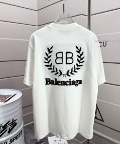 BAL * Paris * 2025 Spring And Summer New Round Neck Short Sleeve Embroidered Logo On The Chest 09sfuntd