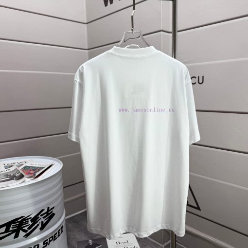 Alexander Wang Alexander 2025 Spring/Summer New Pink Letter Wang Foam Crafted Short Sleeve T-sh 259njf27 - Image 3