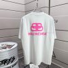 Balenciaga Paris 2025 Spring/Summer New Short Sleeved T-shirt Classic Pink Letter Front And Bac qf5xem1v