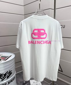 Balenciaga Paris 2025 Spring/Summer New Short Sleeved T-shirt Classic Pink Letter Front And Bac qf5xem1v