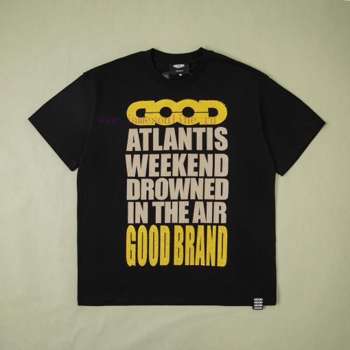 Pure Original MatchingGOODBRAND 2025SS Atlantis Full Print Color Diamond Slogan Light Luxury Fa quqoehoe