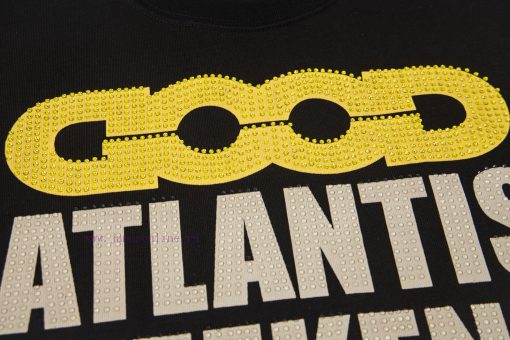Pure Original MatchingGOODBRAND 2025SS Atlantis Full Print Color Diamond Slogan Light Luxury Fa quqoehoe - Image 8