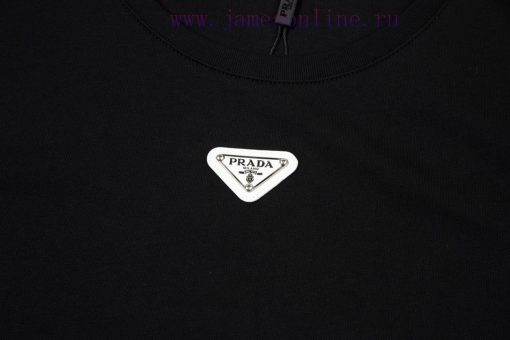 PRADA 2025 New Custom Triangle Logo Letter Logo Unisex VestCustomized 260g 100% Double Yarn Pur 36tn5ddr - Image 6