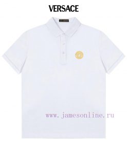Versace Letter Logo Exquisite Logo Polo ShirtUpgraded Inspired By Retro 80sOriginal Fabric Offi l2u3m1l4