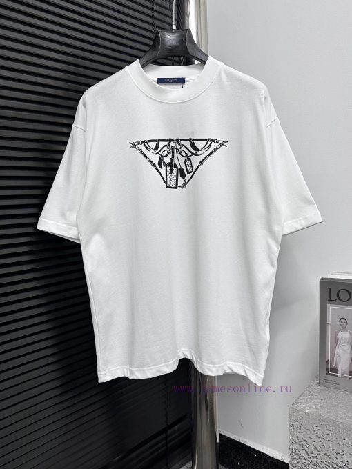 LV Louis SS25 Latest Collar Short Sleeved Unisex StyleHigh Quality Top-notch Production Technol lp34ry88
