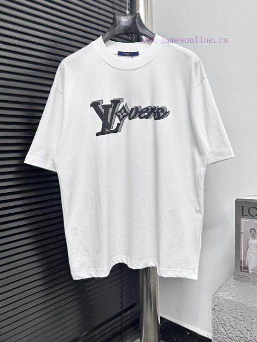￼ ￼ ￼ ￼ Louis Vuitton 25ss Logo T-shirtCustomized 260g Same Cylinder Dyed Fabric Feels Very Com zn46r2k9 - Image 2
