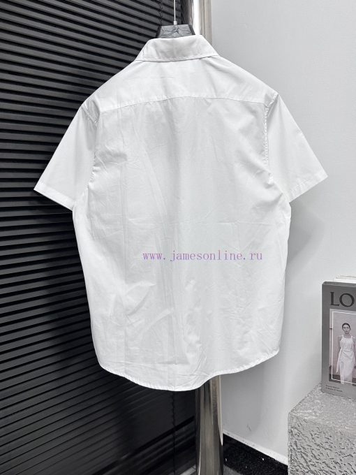 PRADA 24ss Triangle Logo Pocket ShirtUsing 70 Pieces Of Rensi Fu Silk Fabric The Surface Is Tre oqlyom59 - Image 3