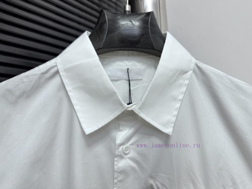 PRADA 24ss Triangle Logo Pocket ShirtUsing 70 Pieces Of Rensi Fu Silk Fabric The Surface Is Tre oqlyom59 - Image 5