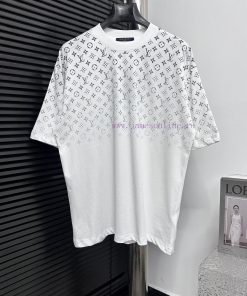 ￼ ￼Louis Vuitton 25ss Gradient Printed T-shirtCustomized 260g Same Cylinder Dyed Fabric Feels V mfhhuzs7