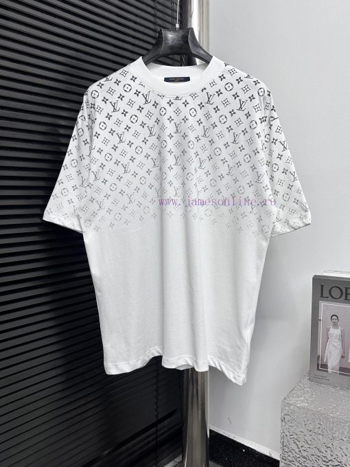 ￼ ￼Louis Vuitton 25ss Gradient Printed T-shirtCustomized 260g Same Cylinder Dyed Fabric Feels V mfhhuzs7