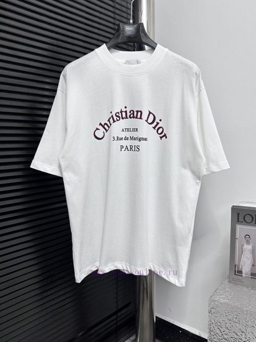 Dior 25ss New Round Neck T-shirtMade Of 2g Pure Cotton Fabric Comfortable And BreathableCrafted ortbj7n1